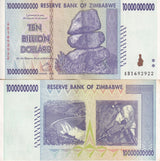 Zimbabwe 10 Billion Dollars 2008 P 85 XF