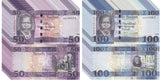 South Sudan Set 2 X LOT 10= 20 UNC 50 100 Pounds 2019 P 14 15