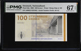 Denmark 100 Kroner 2009 P 66 a Superb Gem UNC PMG 67 EPQ ,WTM Viking