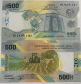 Central African States 500 Francs 2020 2022 P 700 Hybrid UNC