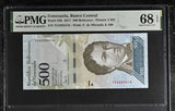 Venezuela 500 Bolivares 2017 P 94 b Superb Gem UNC PMG 68 EPQ