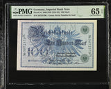 Germany Reichsbank 100 Mark 1908 ND 1918-1922 P 34 Gem UNC PMG 65 EPQ