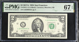 United States 2 Dollars Usa 2017A P 545 L San Fran UNC Superb Gem PMG 67 EPQ