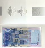 Ukraine 50 Hryven 2024 Commemorative Unity Saves the World P 134 UNC With folder