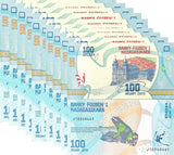 Madagascar 100 Ariary 2017 P 97 UNC Lot 10 Pcs 1/10 Bundle