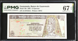 Guatemala 1/2 Quetzal 1992 P 72 b Superb Gem UNC PMG 67 EPQ