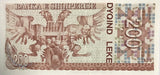 Albania 200 LEKE 1996 Replacement ZZ P 59 UNC , People, double headed eagle ,ZZ