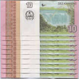 Angola 10 Kwanzas 2012/2017 P 151B UNC LOT 10 PCS 1/10 BUNDLE