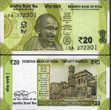 India 20 Rupees 2019 P 110 UNC