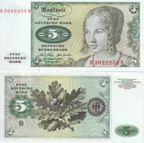 Germany 5 Deutsche Mark 1970 P 30 UNC