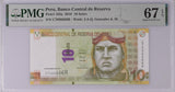 Peru 10 Soles 2016 P 192 a Superb Gem UNC PMG 67 EPQ