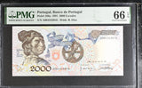Portugal 2000 Escudos 1991 P 186 a Gem UNC PMG 66 EPQ