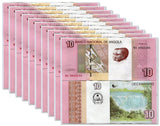 Angola 10 Kwanzas 2012/2017 P 151B UNC, Embroidery, Luena waterfall LOT 10 PCS