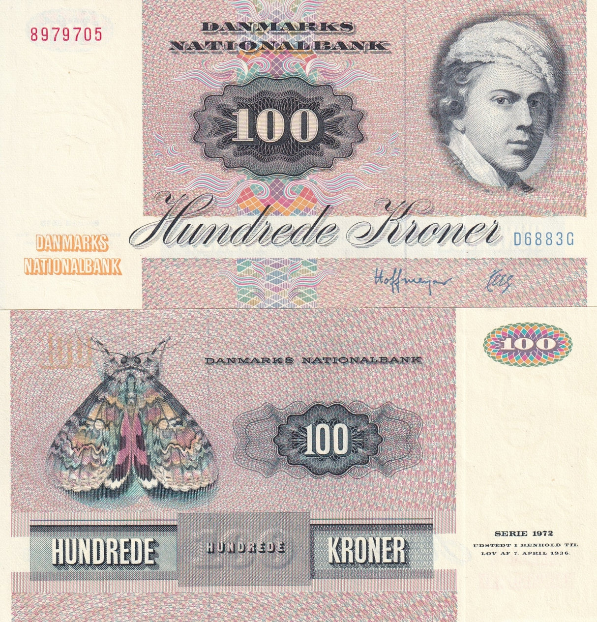 Denmark 100 Kroner 1988 P 51 r AUnc About UNC