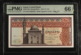 Egypt 10 Pounds 1974 P 46 b Gem UNC PMG 66 EPQ