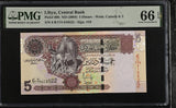 Libya 5 Dinars ND 2004 P 69 b Gem UNC PMG 66 EPQ