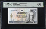 Scotland 5 Pounds 2004 P 363 Gem UNC PMG 66 EPQ
