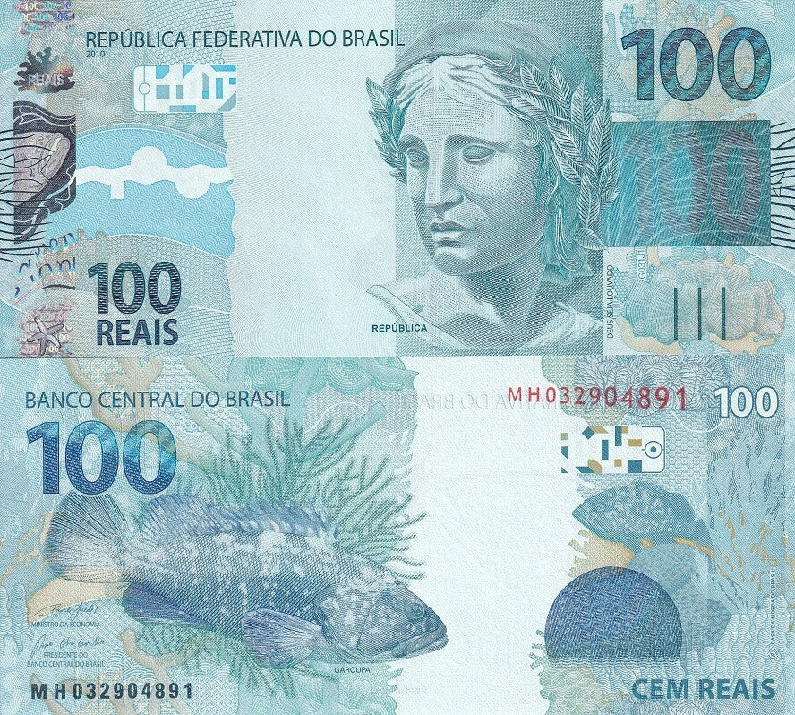 Brazil 100 Reais 2010 2020 P 257 f UNC