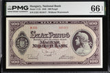 Hungary 100 Pengo 1945 P 111 b Gem UNC PMG 66 EPQ