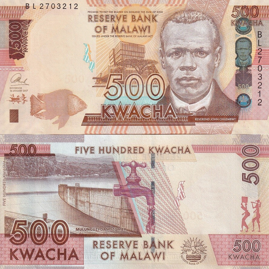 Malawi 500 Kwacha 2017 P 66 UNC
