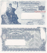 Argentina 50 Centavos ND 1942-48 P 250 c UNC