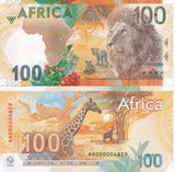 Russia Test Note GOZNAK SET 3 UNC Africa Rhino Lion Big Elephant
