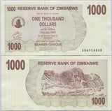 Zimbabwe 1000 Dollars 2006 P 44 UNC