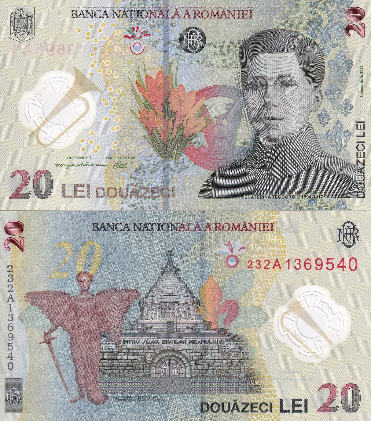 Romania 20 Lei 2023 P 119Ab Polymer UNC