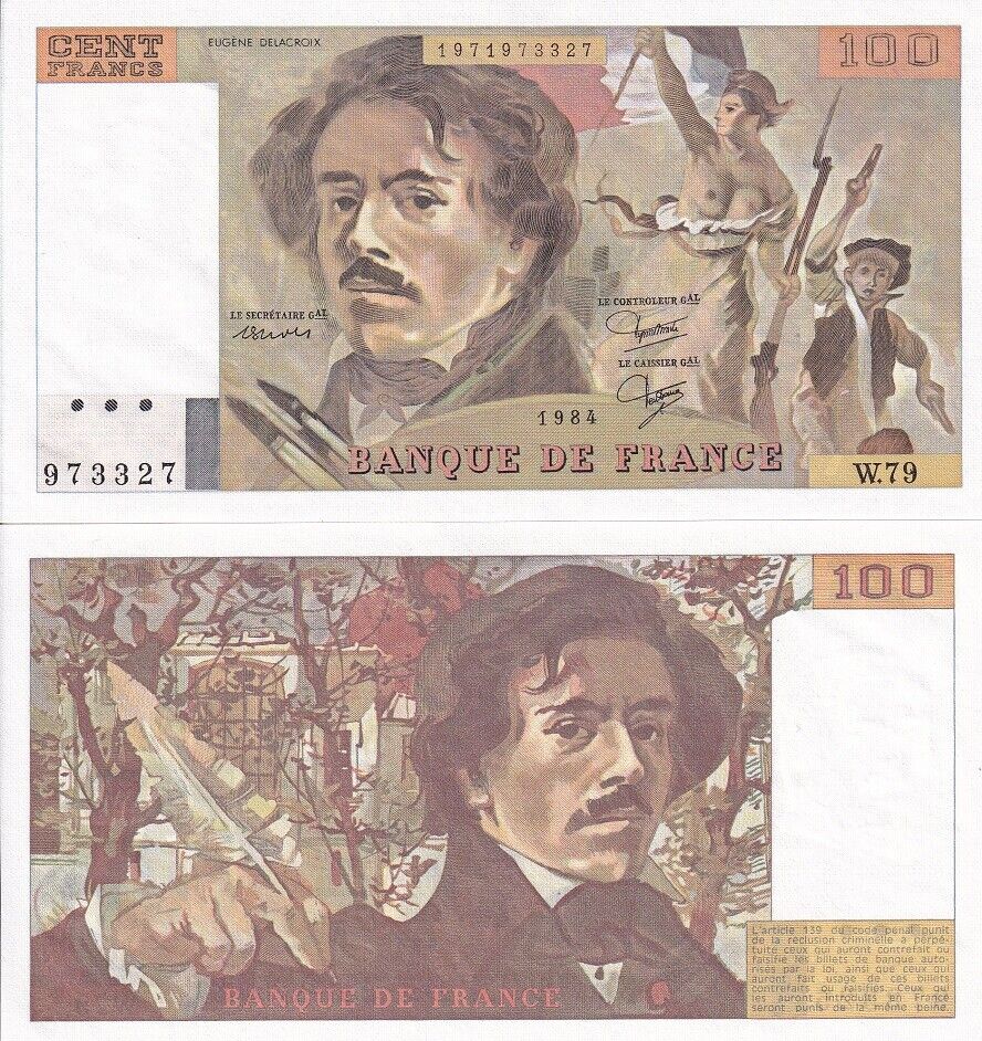 France 100 Francs 1984 P 154 b UNC