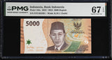 Indonesia 5000 Rupiah 2022 / 2024 P 164 c Superb Gem UNC PMG 67 EPQ
