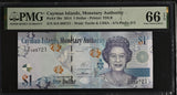Cayman Islands 1 Dollar 2014 QEII D/5 P 38 e Gem UNC PMG 66 EPQ