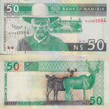 Namibia 50 Dollars ND 2003 P 8 UNC , Captain Hendrik Witbooi , G&D