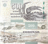 Faeroe Islands 500 Kronur 2011 P 32 UNC