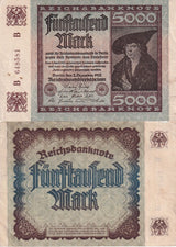 Germany 5000 Mark 1922 P 81 b USED/ Circulated