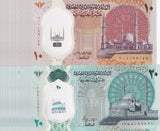 Egypt SET 2 UNC 10 20 P 2022-2023 Polymer Mixed Dates P 81 82 LOT 10 Sets 20 Pcs
