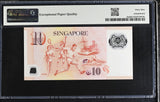 Singapore 10 Dollars ND 2004 P 48 a Polymer Superb Gem UNC PMG 69 EPQ