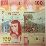Mexico 100 Pesos 2021 P 131 Polymer Random Prefix & Signature UNC