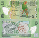 Fiji 5 Dollars 2012/2013 P 115 Polymer Random Series AUnc