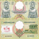 Test note JB Numismatic club 5 Dollars Commemorative 5th Souvenir note UNC