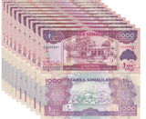Somaliland 1000 Shillings 2011 P 20 a UNC LOT 10 PCS