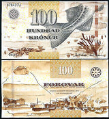 Faeroe Islands 100 Kronur 2011 P 30 UNC