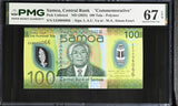 Samoa 100 Tala ND 2025 Polymer #0006066 Commemorative Superb Gem UNC PMG 67 EPQ