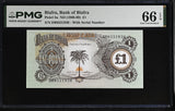 Biafra 1 POUND ND 1968-1969 P 5 a Gem UNC PMG 66 EPQ With Serial Number