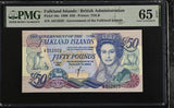 Falkland Islands 50 Pounds 1990 P 16 a Gem UNC PMG 65 EPQ