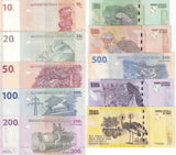 Congo Set 10 Unc 10 20 50 100 200 - 10000 20000 FRANCS Random Year P 93 - 104 d