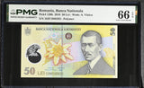 Romania 50 Lei 2018 P 120 h Polymer Gem UNC PMG 66 EPQ
