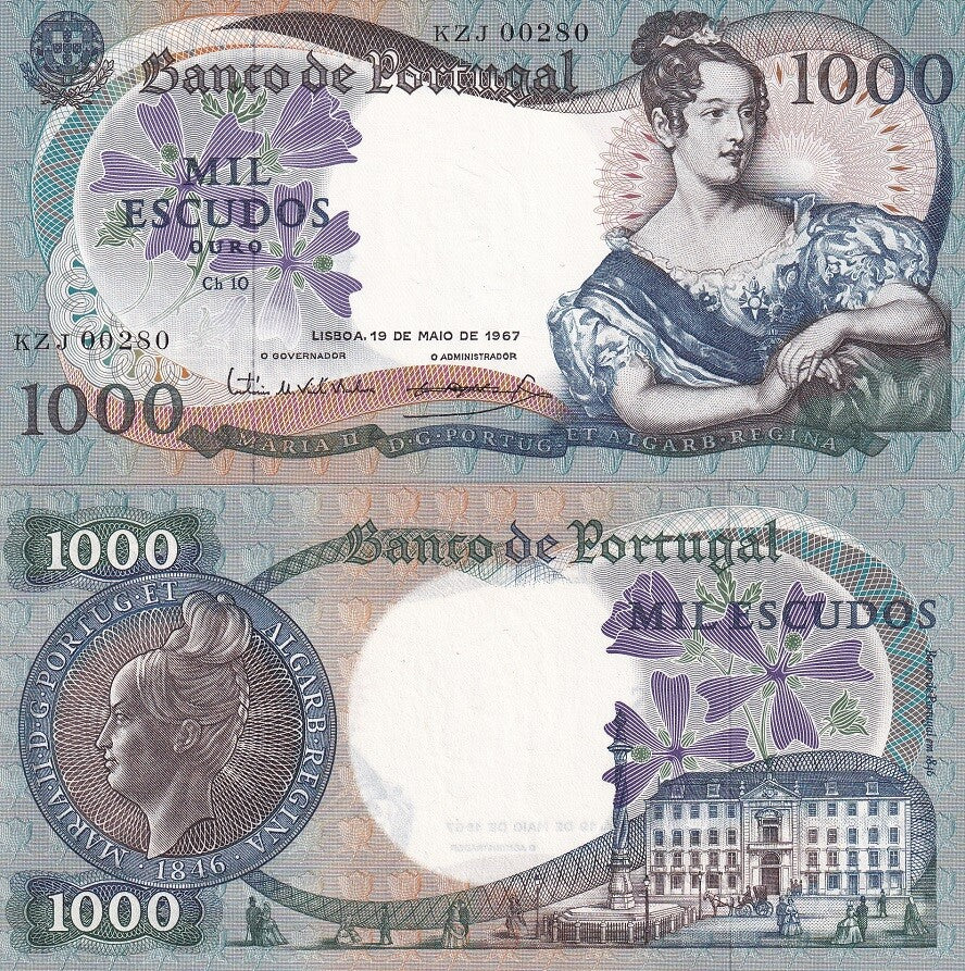 Portugal 1000 Escudos 1967 P 172 a UNC