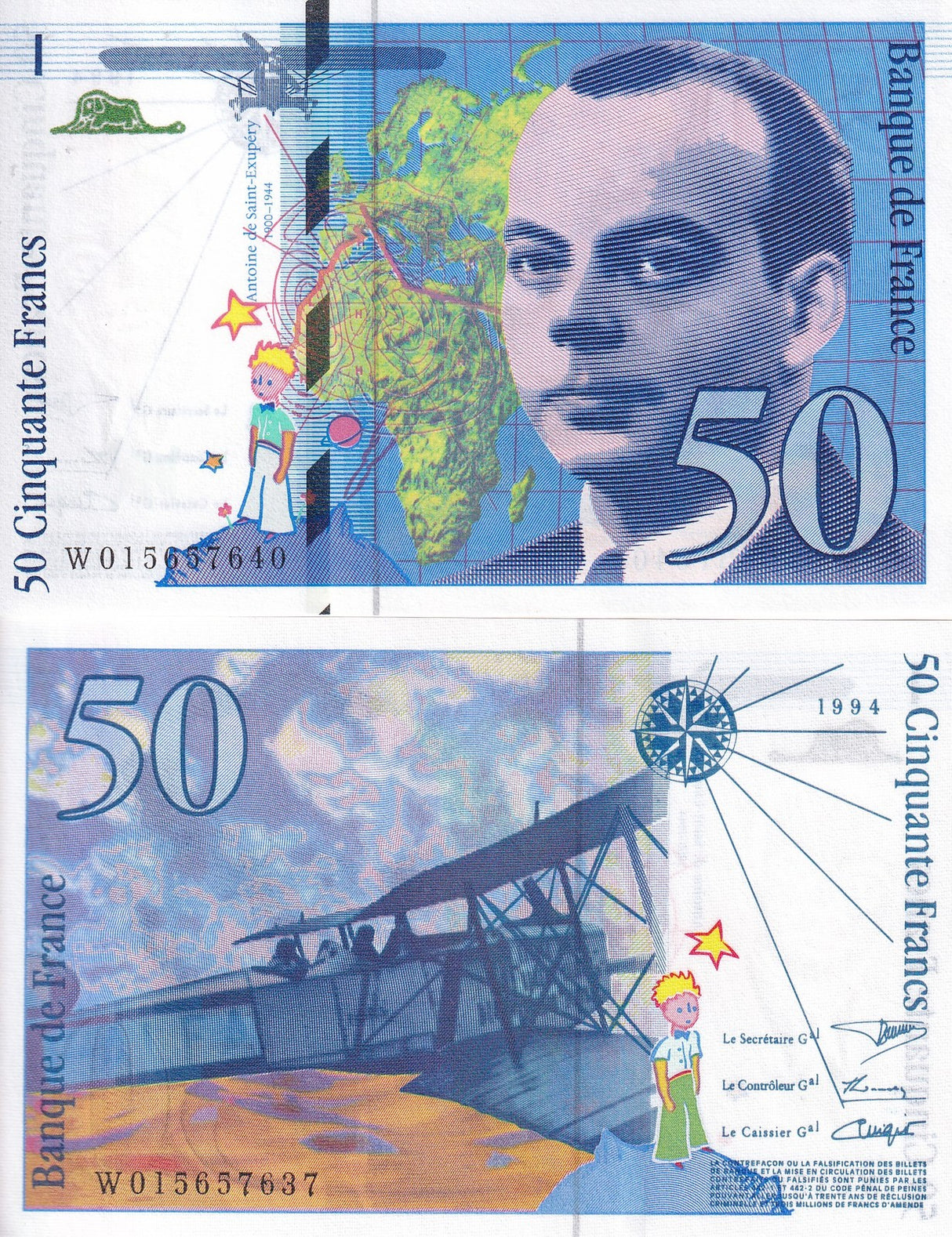 France 50 Francs 1994 P 157Ad UNC