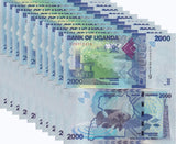 Uganda 2000 Shillings 2024 P 50 LOT 10 UNC