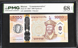 Bhutan 1000 Ngultrum 2025 P 45 Commemorative Superb Gem UNC PMG 68 EPQ